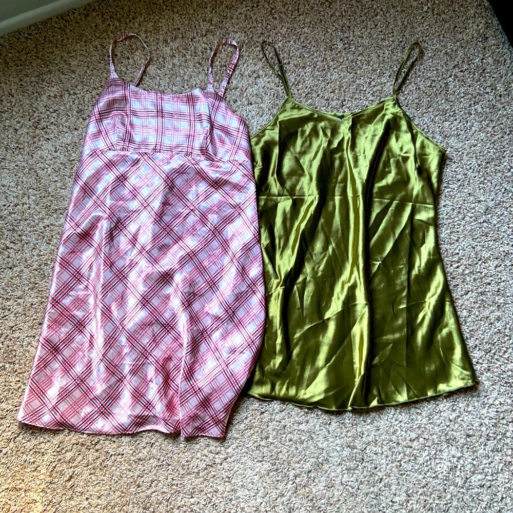 2 satin nightgowns NWOT Size L
